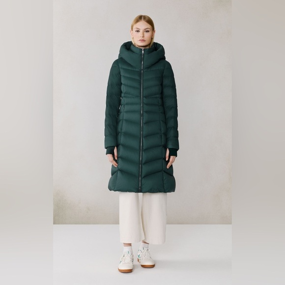 Soia & Kyo Jackets & Blazers - Soia + Kyo LITA-U Midi Down Puffer Jacket Midnight Forest